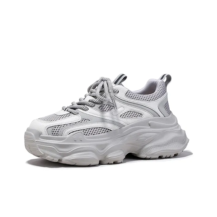 SELAIYA Slip Resistant Lightweight Height Increasing Low Top Chunky Sneakers Women's-5