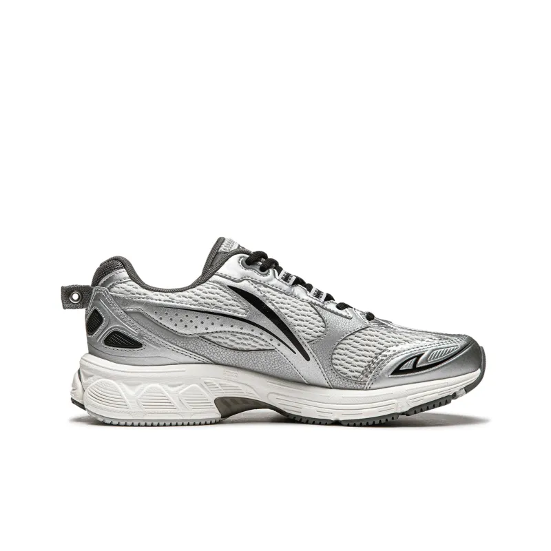 LiNing Shake 2.0 Cushioned Anti Slip And Wear Resistant Lightweight Low Top Casual Running Shoes Women's Silver Gray-1