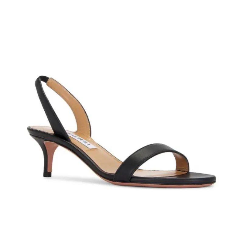 AQUAZZURA So Nude 50mm Leather Sandals-2