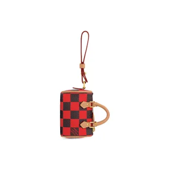 LOUIS VUITTON Canvas With Leather Pillow Bag Decorative Bag Accessory Men's Red & Black
