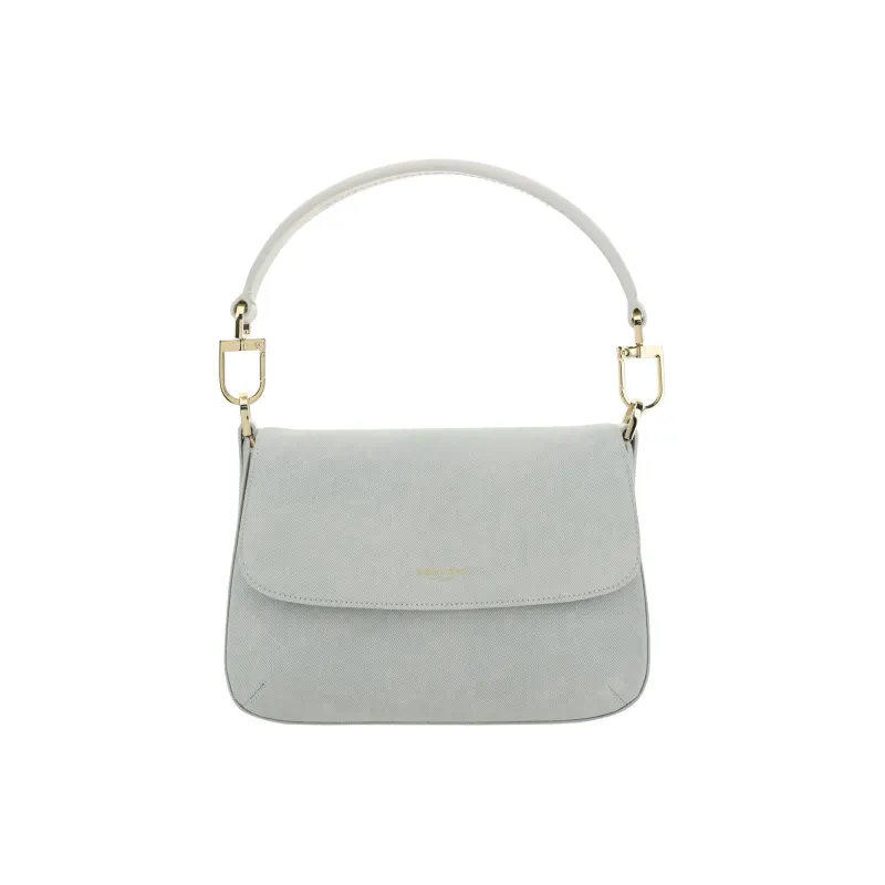 GIORGIO ARMANI Cow Leather Handbag Shoulder Bag Women's Sage Green With Taupe Accents-0