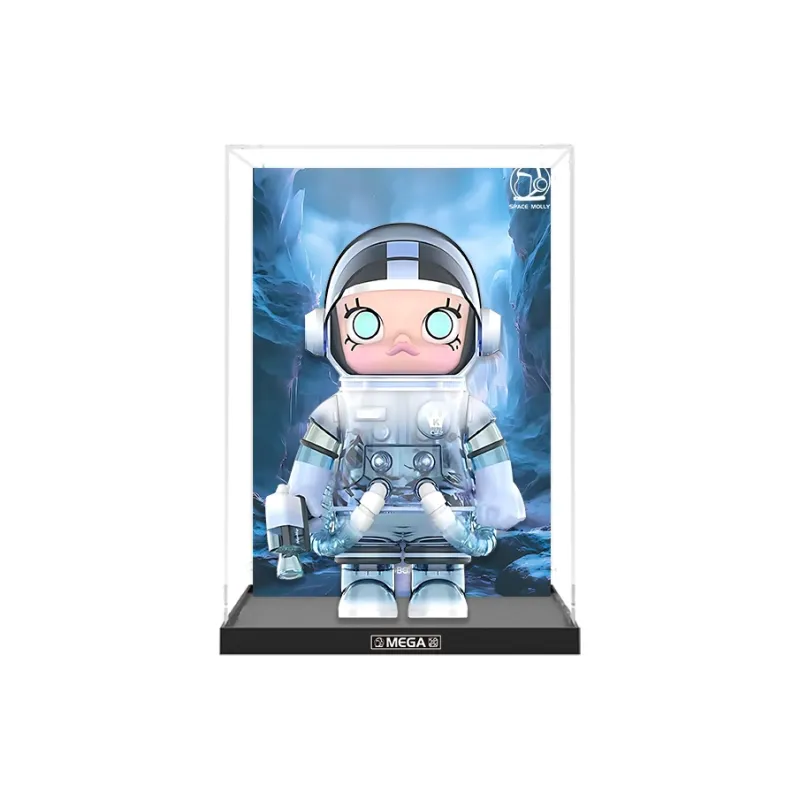 KGBOX Pop Mart Angry Bear Glacier MOLLY 400% 1000% Acrylic Figure Storage Display Case Model Accessories-35