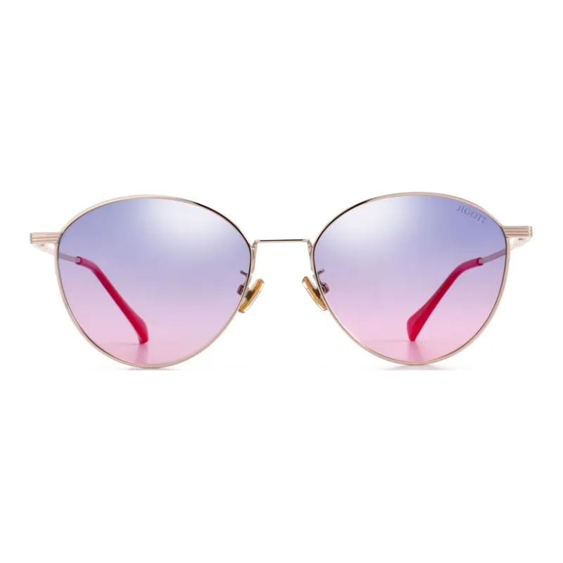  JIGOTT Metal Oval Sunglasses Unisex-5