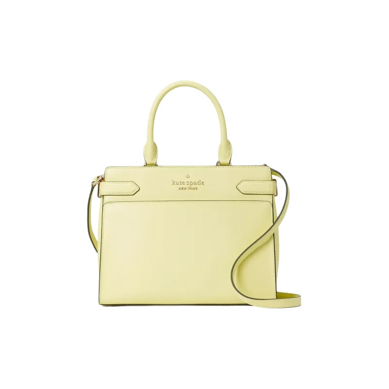 Kate Spade Staci Leather Handbag Shoulder Bag Crossbody Bag Medium Size Women's Yellow-0