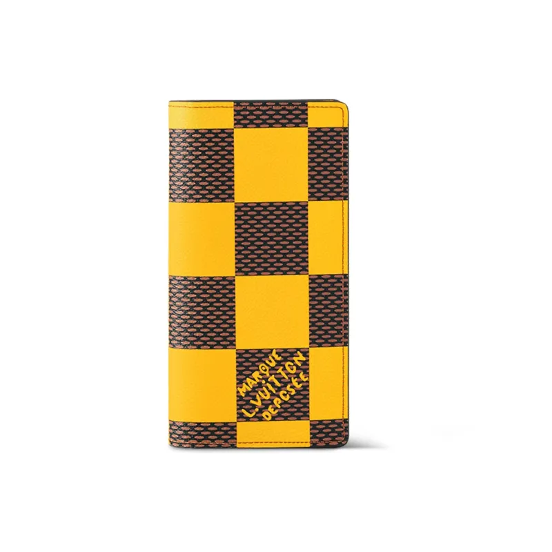 LOUIS VUITTON Brazza Wallet Damier Pop Yellow-0