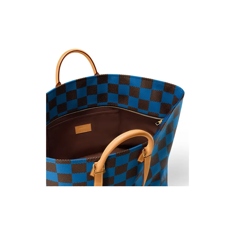 LOUIS VUITTON Sac Plat Soft Damier Pop Blue-4