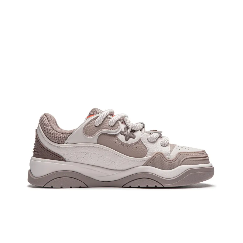 LiNing Journey 2.0 Low Top Skateboard Shoes Men's White Sand Gray-1