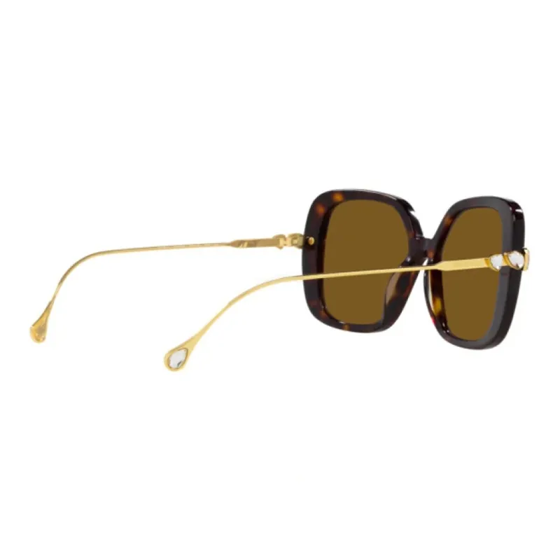 Swarovski Irregular Shape Sunglasses Women's Tortoiseshell-3