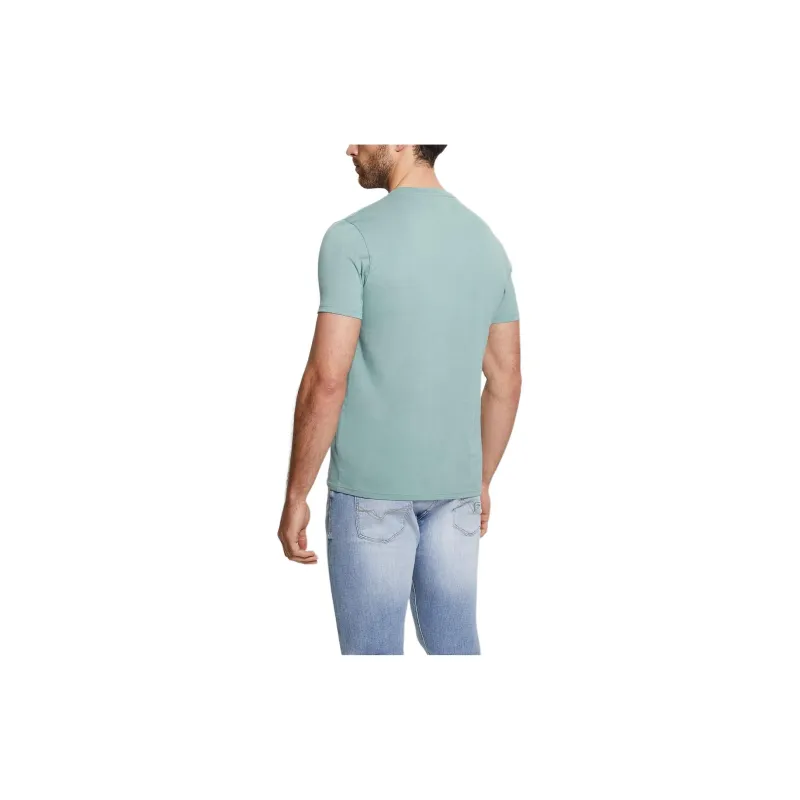 GUESS Embroidered Logo Tee T-Shirt Men's Green-1