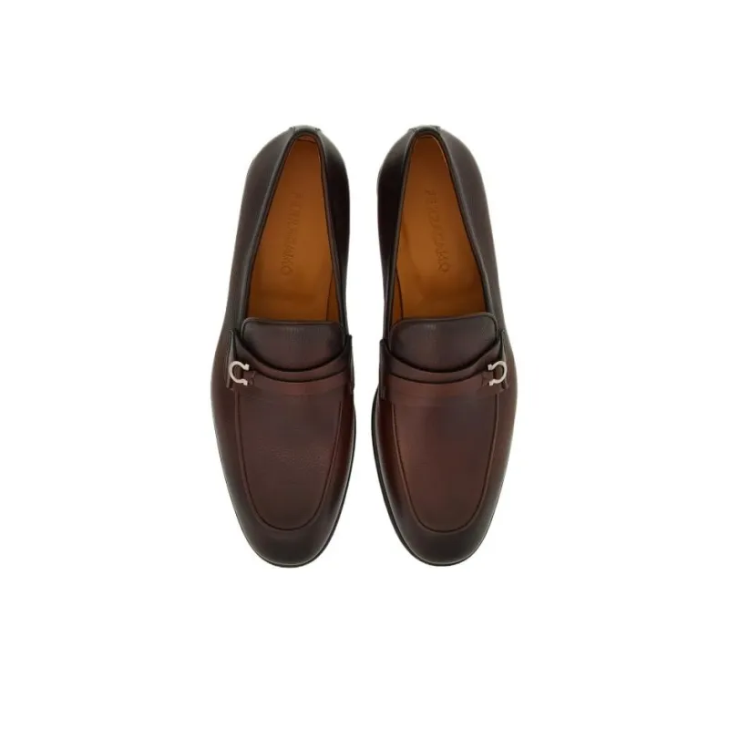 FERRAGAMO Gancini-buckle Leather Loafers-3