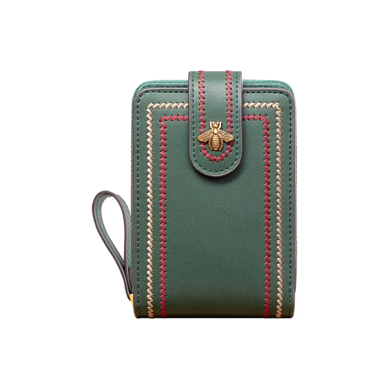Banyanu Cow Leather Card Holder Regular Women's Jasper/Burgundy/Black/Peacock Blue/Brown/Antique Yellow-1