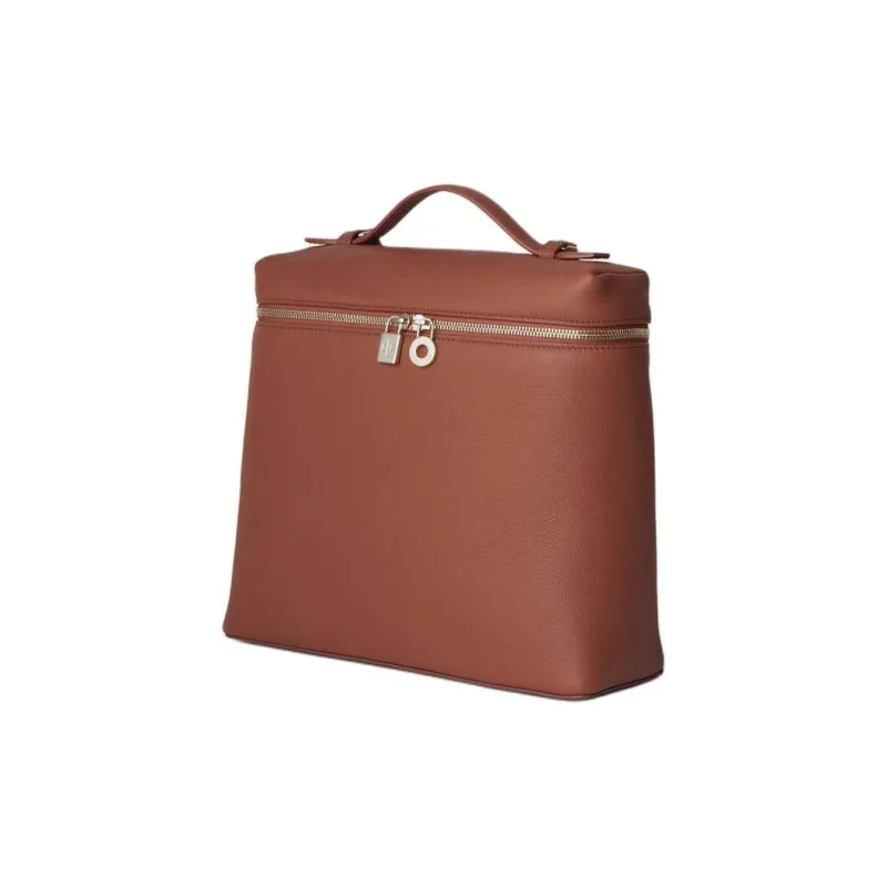 Loro Piana ExtraPocket Calfskin Handheld Backpack Women's Brown-1
