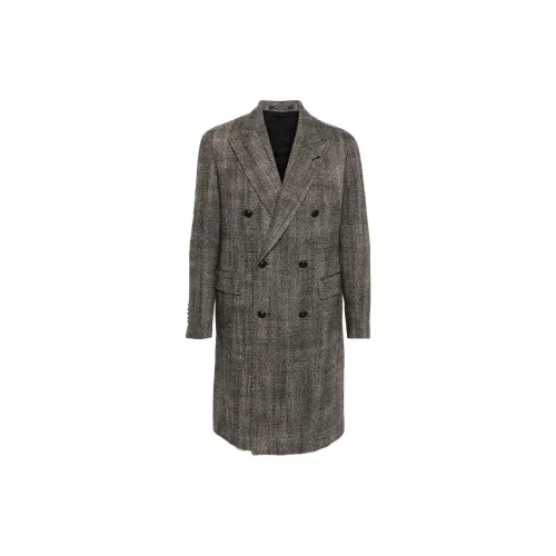 Tagliatore Herringbone-pattern Double-breasted Coat