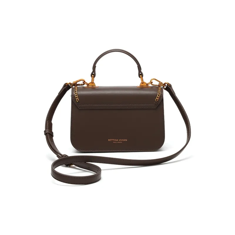 BETTINA VIVIAN PU Laminated Textile Shoulder Bag Crossbody Bag Handbag Regular Women's Coffee-3