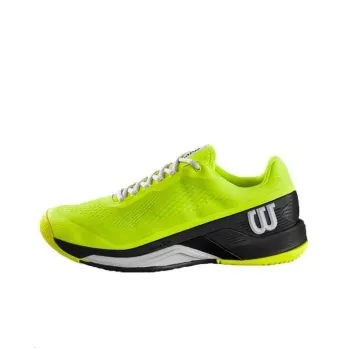 Wilson Rush Pro 4.0 Slip-Resistant Low-Top Tennis Shoes Men's Neon Yellow