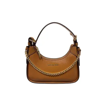 MICHAEL KORS Wilma Leather Shoulder Bag, Crossbody Bag Women's Olive Brown