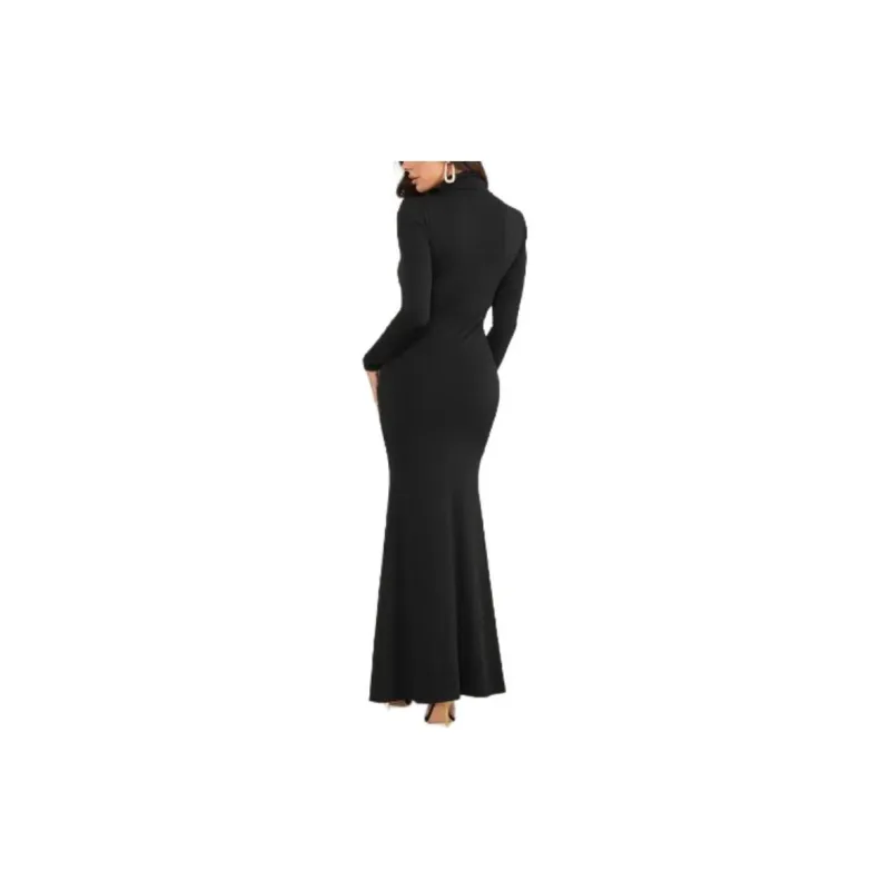 GUESS Leandra Maxi Dress Long-Sleeved Dresses Women's Black-1
