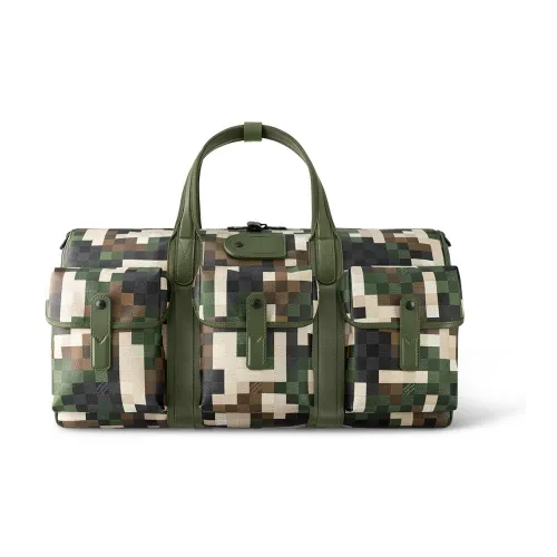 LOUIS VUITTON Keepall Canvas Monkey Bag Shoulder Bag Crossbody Bag Handbag 55 Men's Camouflage