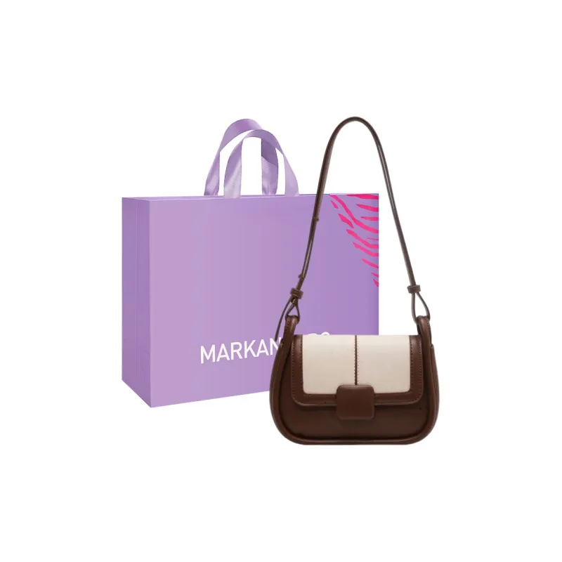 MARKANGARO PU Small Square Bag Portable Crossbody Bag Shoulder Bag Regular Women's Macaron Color Series-18