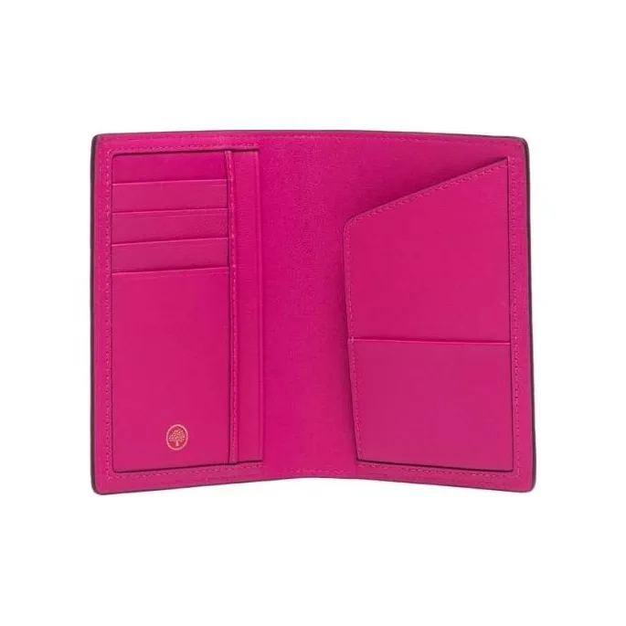 Mulberry Leather Passport Holder Women's Peach Pink-1