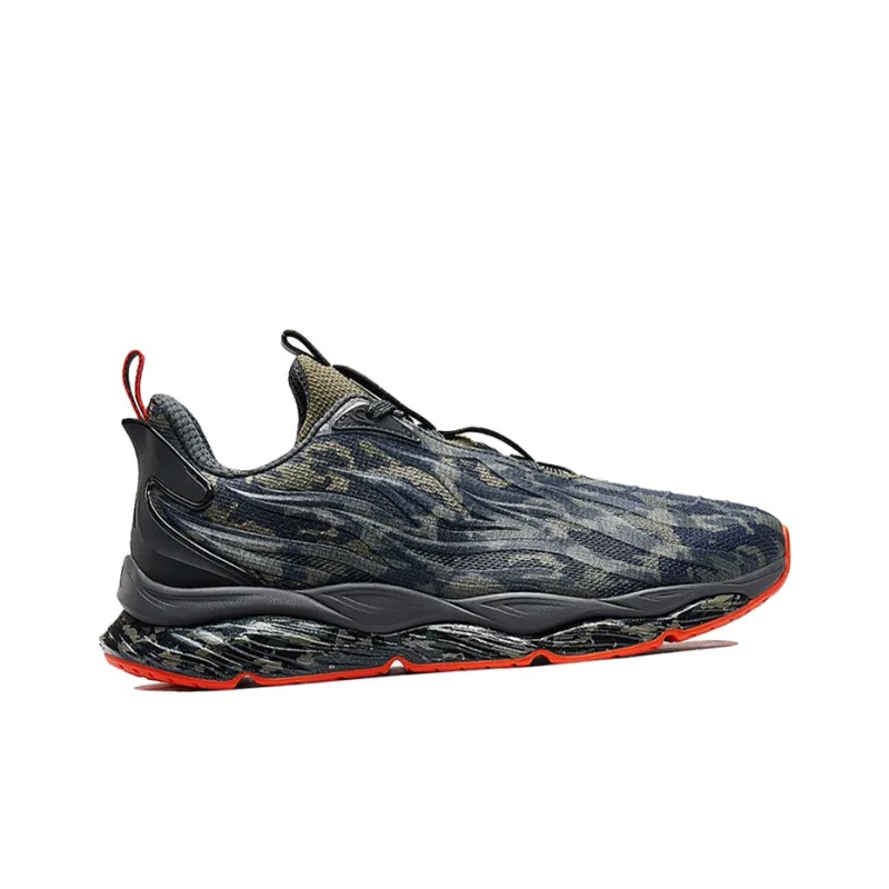 XTEP Windfire 22 Shock Absorbers With Slip Resistant Features Low Top Running Shoes Men's Army Green-1