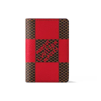 LOUIS VUITTON Pocket Organizer Damier Pop Red