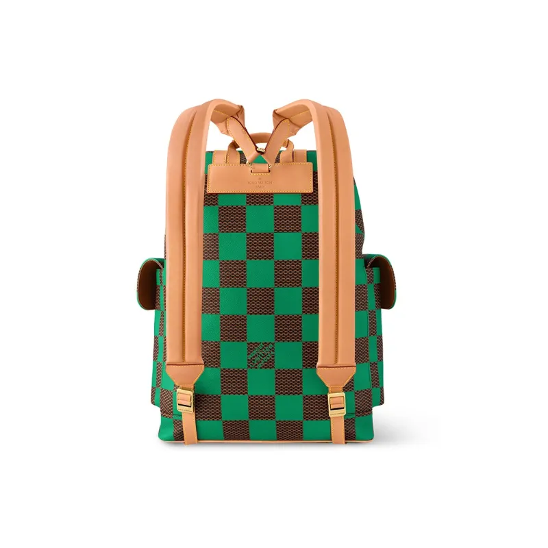 LOUIS VUITTON Christopher Mm Backpack Damier Pop Green-2