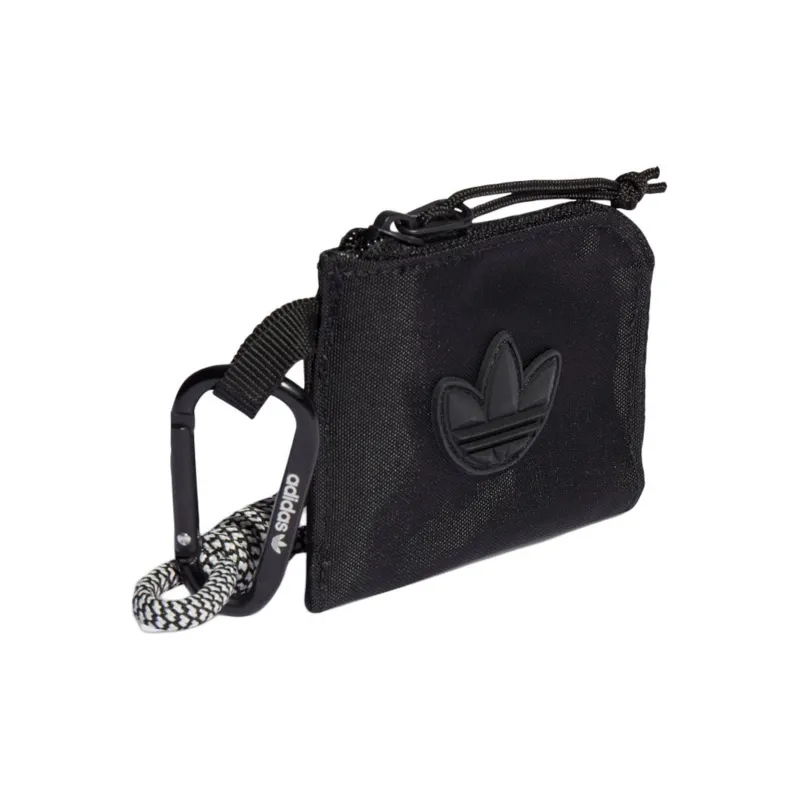 Adidas Originals Recycled Nylon Wallet Small Size Unisex Black-1