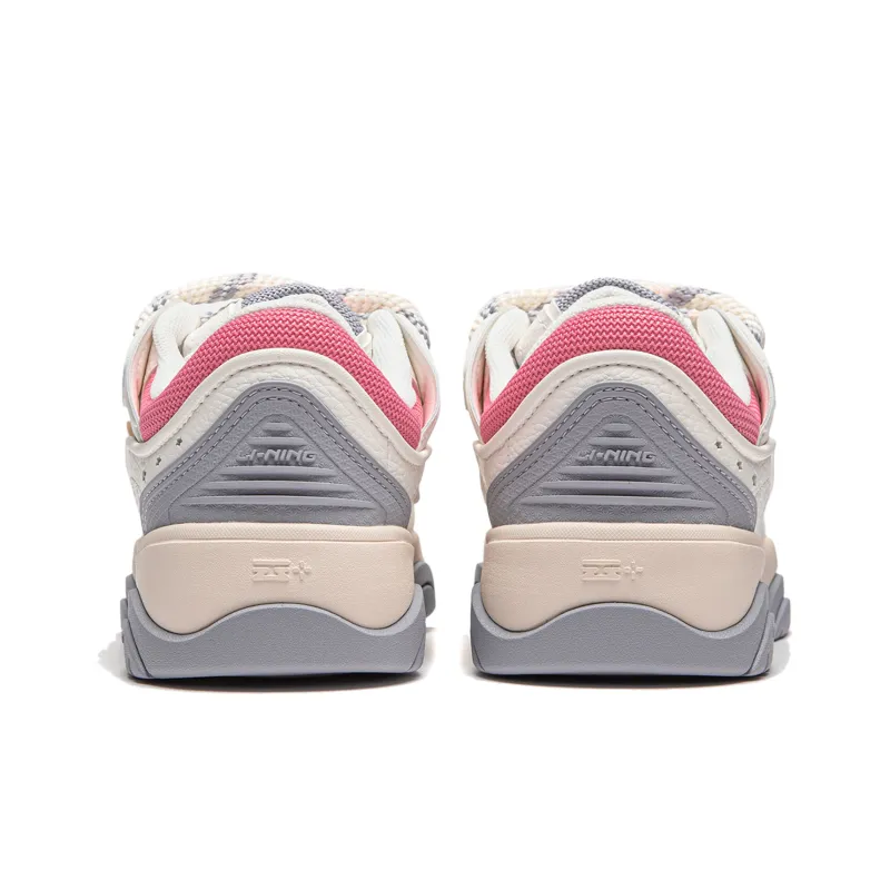 LiNing Journey 2.0 Low Top Skateboard Shoes Women's White Gray-4