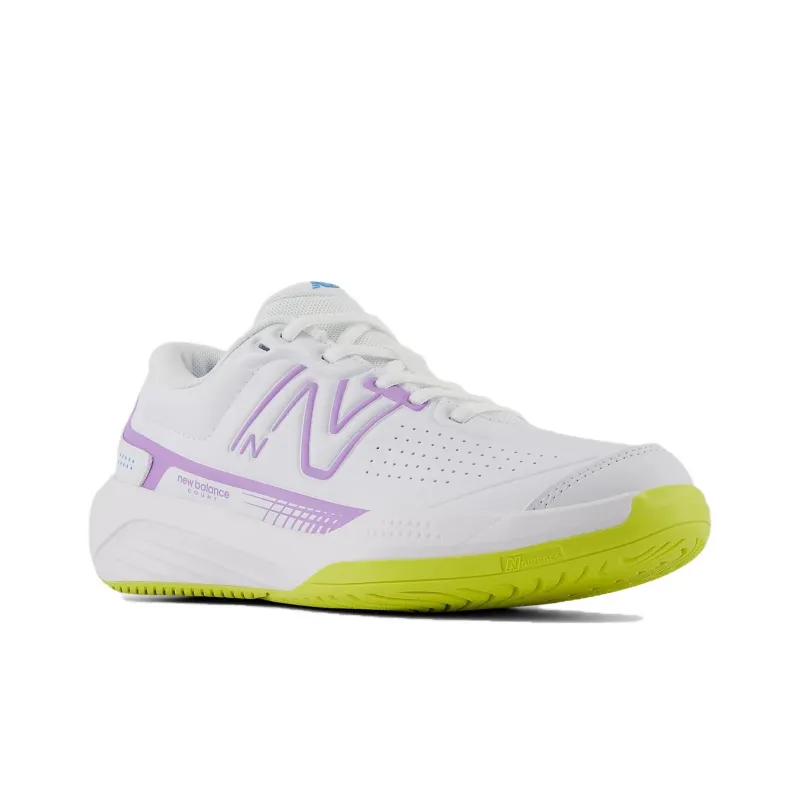 New Balance NB 696 V5 Anti Slip Wear Resistant Tennis Shoes Women's White Purple Green-2