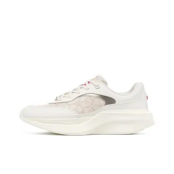 LI NING 1990 Dimensity Cushioning Wear Resistant Low Top Running Shoes Men's Ecru Gold