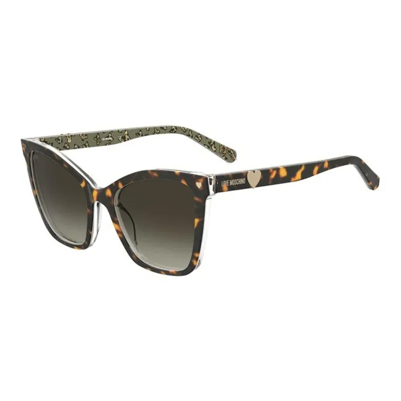 LOVE MOSCHINO Acetate Irregular Shape Sunglasses Women's Tortoiseshell-0