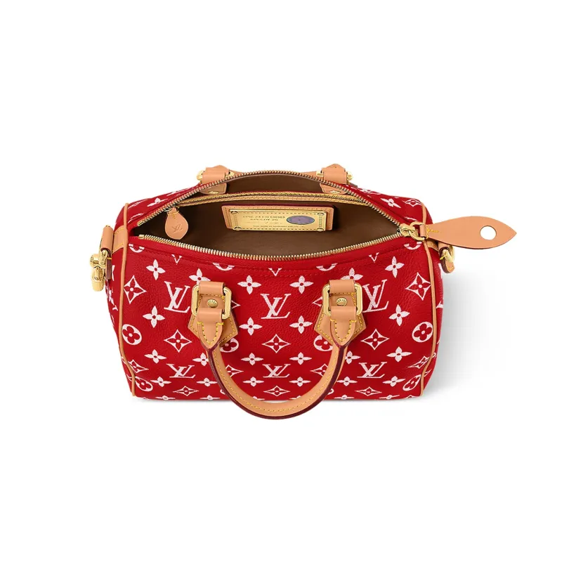 LOUIS VUITTON Speedy P9 Bandoulière 25 Monogram Leather Red-3