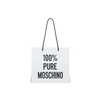 MOSCHINO Logo Printed Top Handle Bag