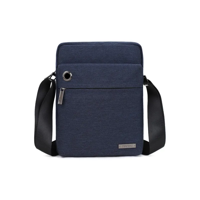 TINYAT Polyester Cell Phone Pouch Shoulder Bag Unisex Blue Gray-1