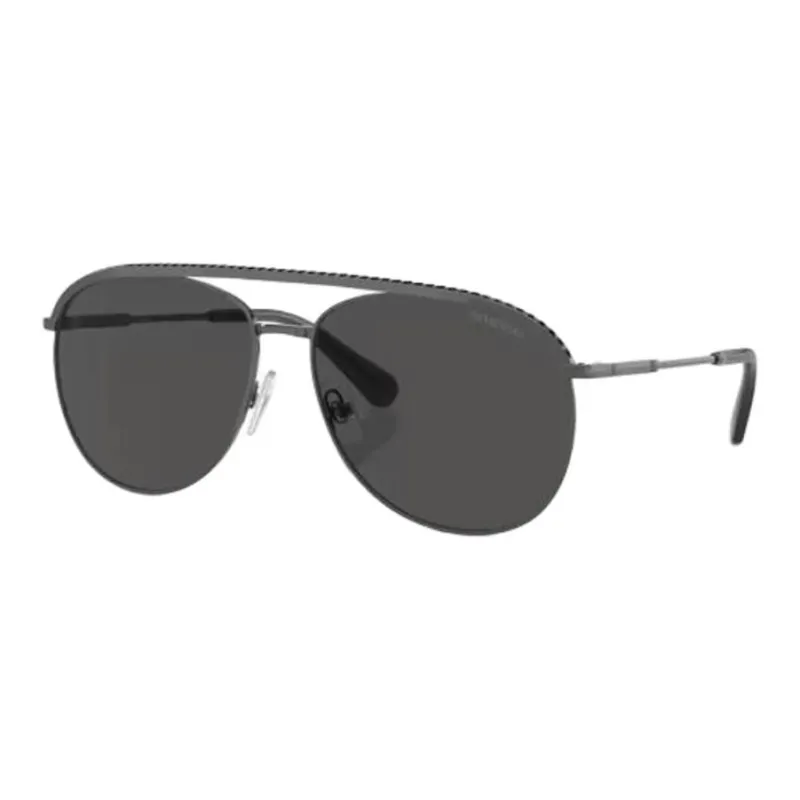 Swarovski Metal Aviator Sunglasses Men's Black-0