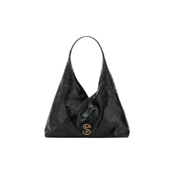 Simedin Cow Leather Shoulder Bag Tote Bag Shopping Bag Shoulder Bag Large Size Women's Coffee/Black