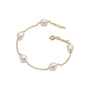 TIFFANY & CO. 18k Gold Pearl Bracelets Women's Gold