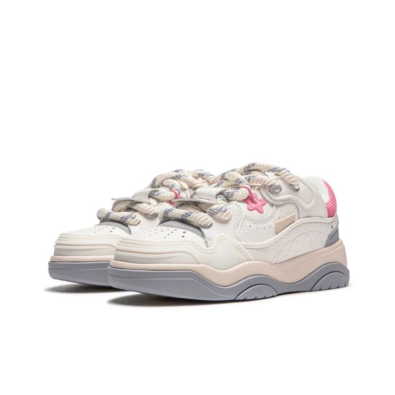 LiNing Journey 2.0 Low Top Skateboard Shoes Women's White Gray-2