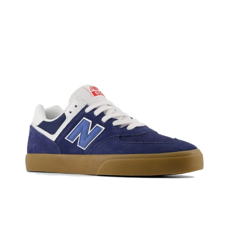New Balance NB Numeric 574 Vulc Anti Slip Wear Resistant Low Top Skateboard Shoes Men's Blue-2