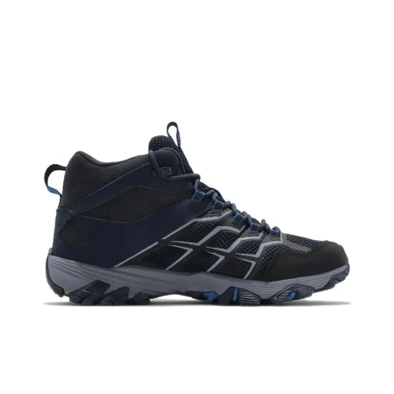 MERRELL Moab FST 2 MID GTX Durable Breathable Mid-Top Outdoor Shoes Men's Black Blue-1