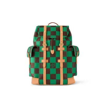 LOUIS VUITTON Christopher Mm Backpack Damier Pop Green