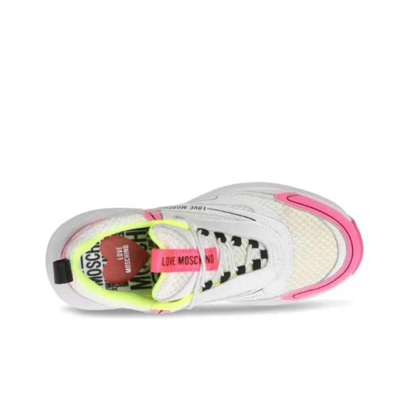 LOVE MOSCHINO Logo print Panelled Mesh Sneakers-3