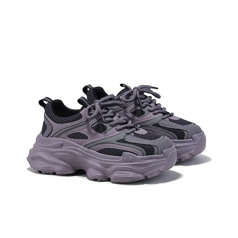 SELAIYA Slip Resistant Lightweight Height Increasing Low Top Chunky Sneakers Women's-1