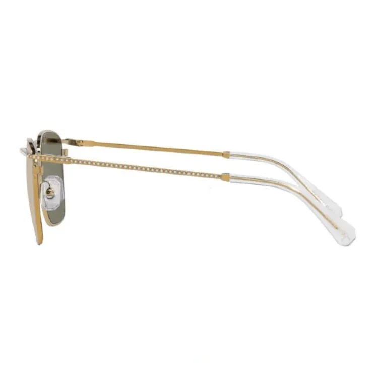 Swarovski Irregular Shape Sunglasses Men's Gold-2