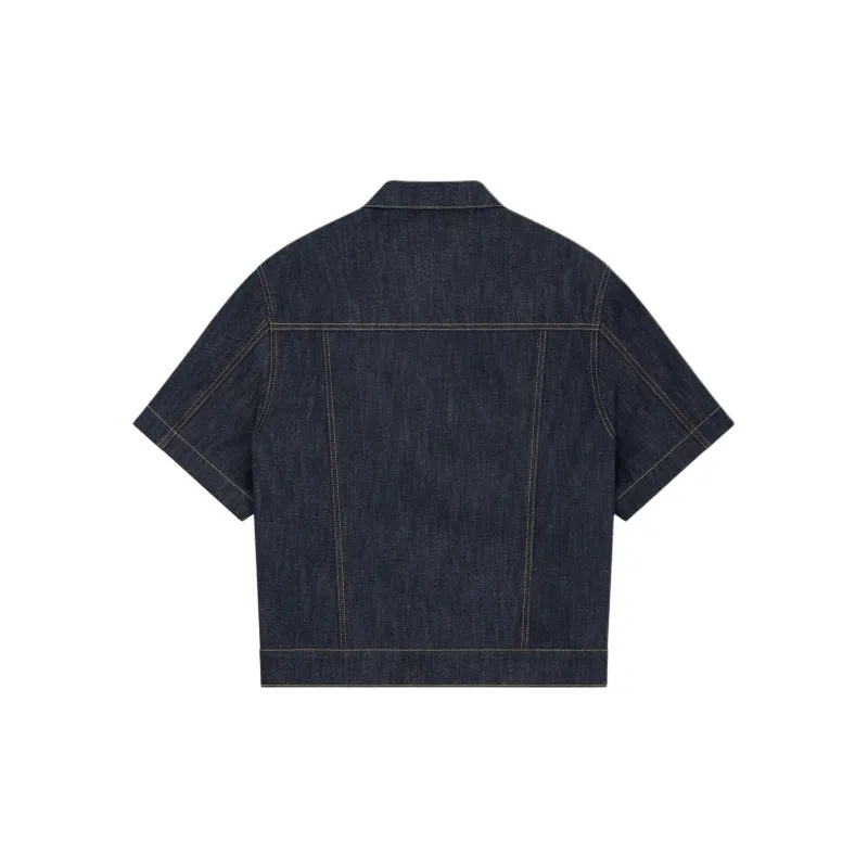 WE11DONE SS24 Denim Jacket Men's Dark Blue-1