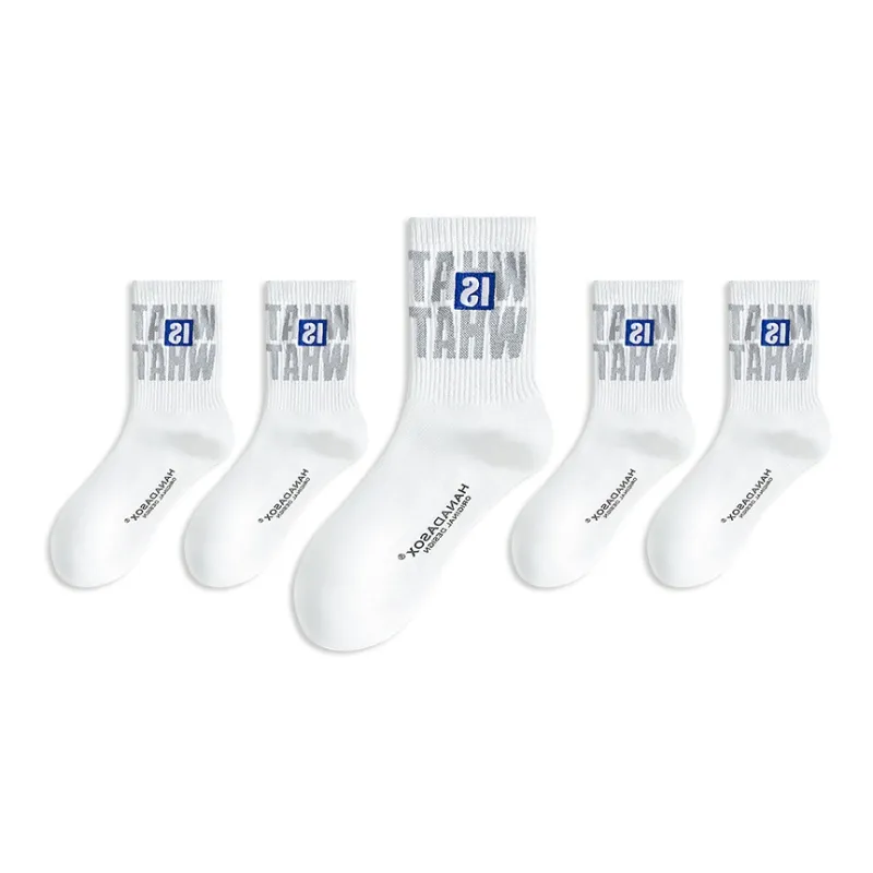 LUOLIAN Mid Calf Socks Unisex 5 Pack-20
