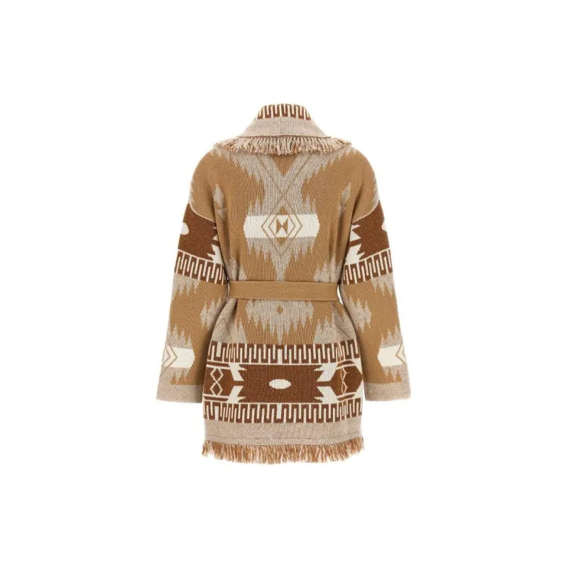 Alanui Patterned Jacquard Knitted Cardigan-1