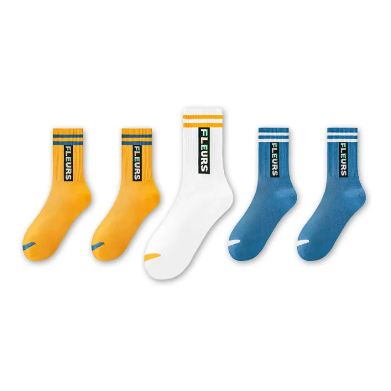 LUOLIAN Mid Calf Socks Unisex 5 Pack-6