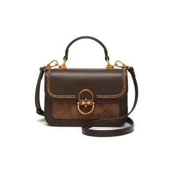 BETTINA VIVIAN PU Laminated Textile Shoulder Bag Crossbody Bag Handbag Regular Women's Coffee